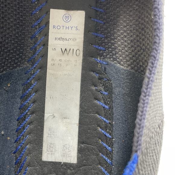 Rothys The Point Ballet Flats Womens Size 10 Slip In Black Dusty Purple - Picture 9 of 9